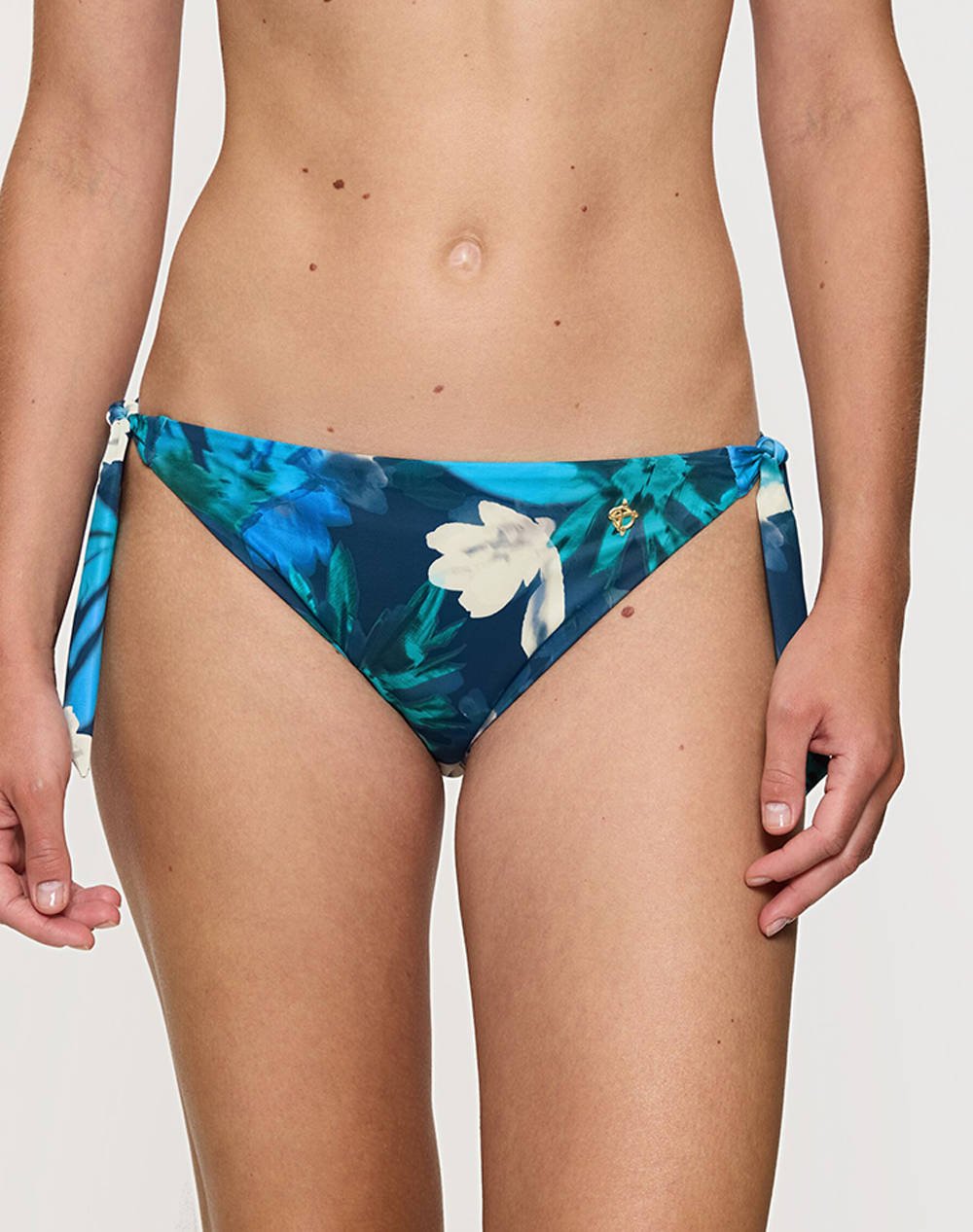 Triumph Summer Fleur Tai Women Clothes Swimwear Bikini Bottom Blue Elastic,Synthetic 10222309 M025 Female Bikini Bottom Blue