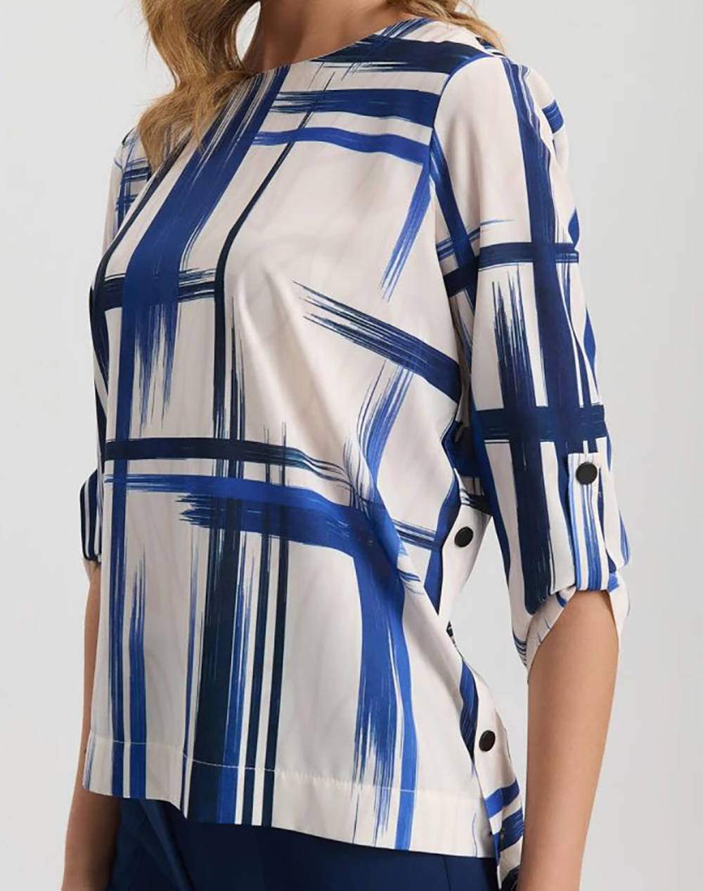 Fibes Shirt Women Clothes Tops T Shirts Blue Synthetic 03 7095N Blue Female T-Shirts Blue