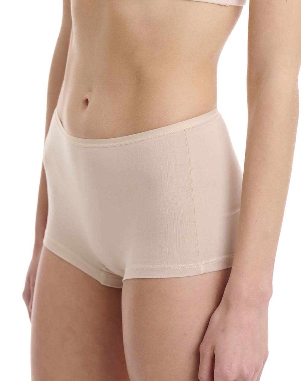 Walk Women''S Boxer Bamboo 2Pcs Women Umderwear Briefs Boxer Briefs Biege Elastic,Synthetic W2034 1919/Μπεζ Αν. Female Boxer Briefs Biege