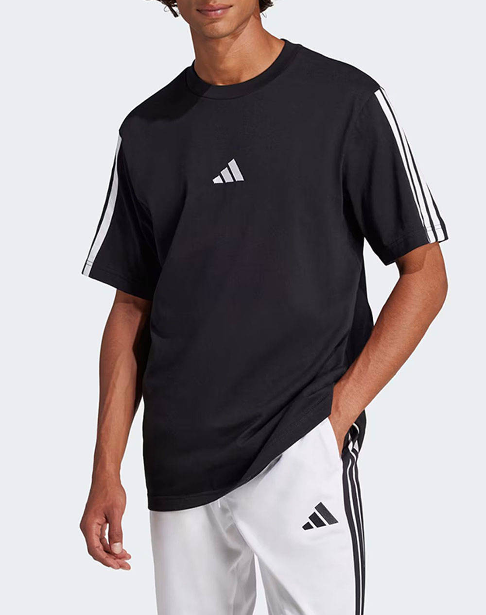 Adidas M 3S Sj T B Men Clothes T Shirts & Sweatshirts T Shirts Black Cotton Jw1949 Black Male T-Shirts Black