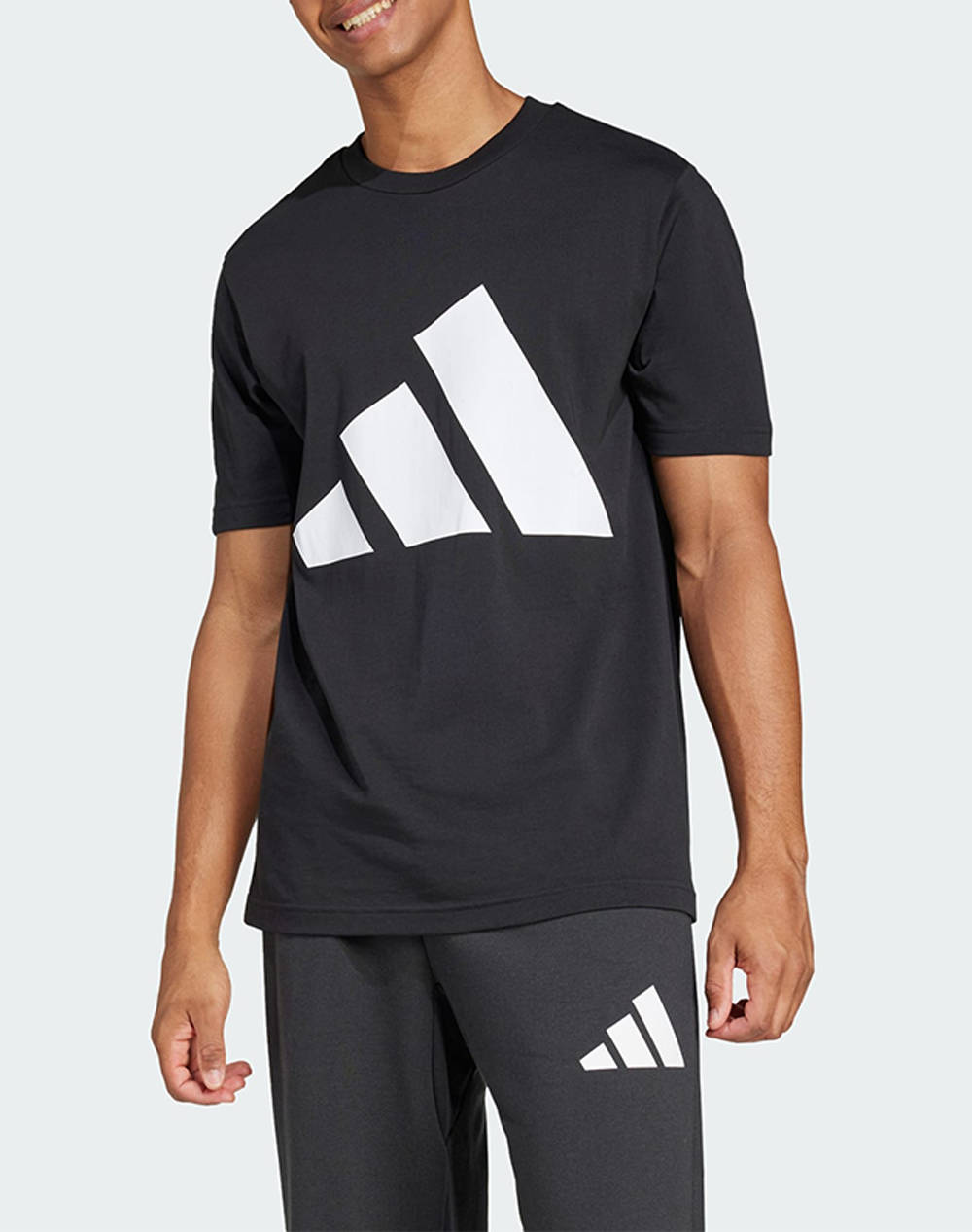 Adidas M Bl Sj T Men Clothes T Shirts & Sweatshirts T Shirts Black Cotton Je8945 Black Male T-Shirts Black