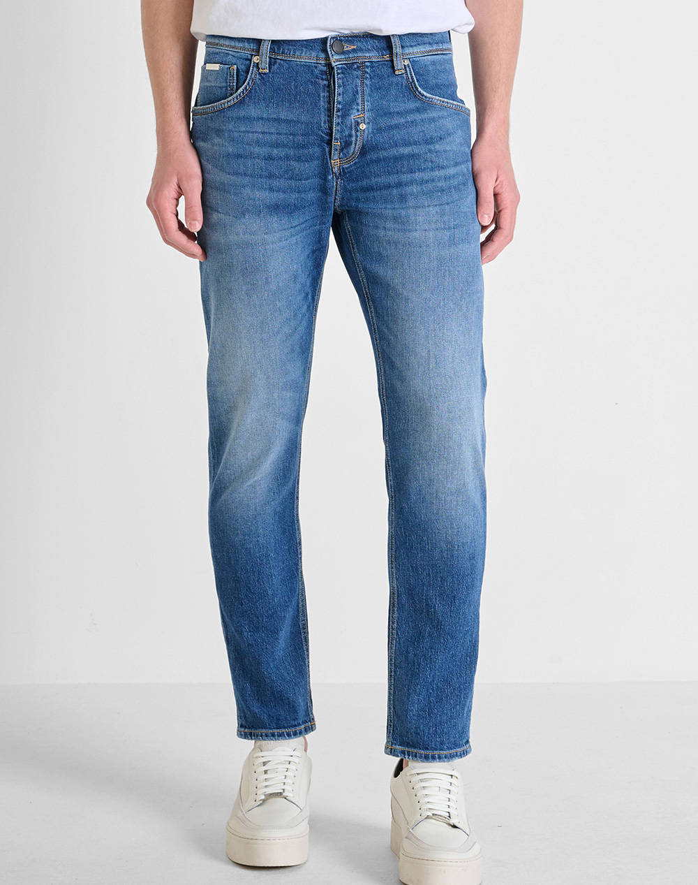Antony Morato Mmdt00264Fa7505751W02034 Min Of 12 Jeans Argon Slim Ankle Length Fit In Blue Denim Men''S Trousers Men Clothes Trousers Jeans Denimbl
