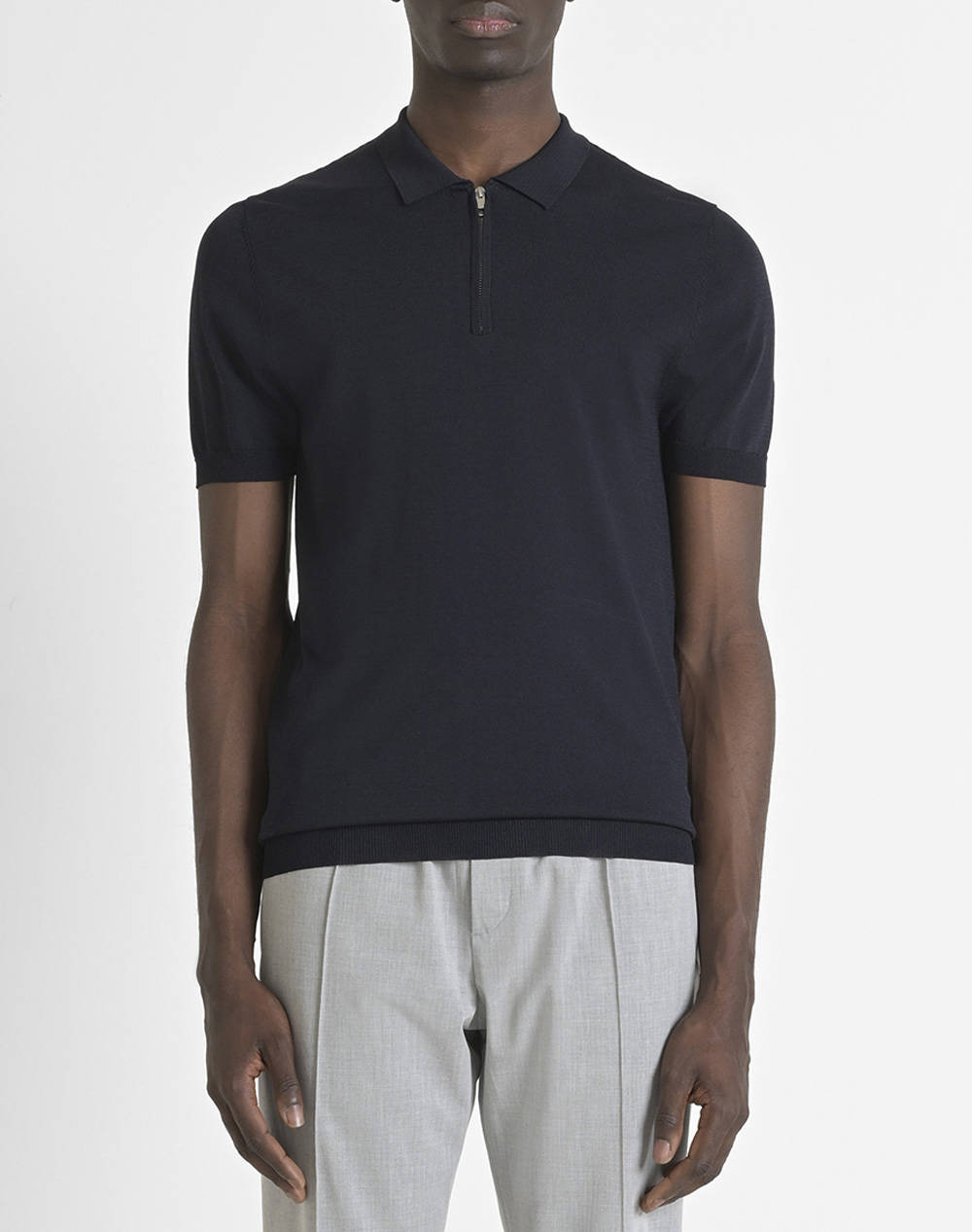 Antony Morato Mmsw01501Ya500084 Min Of 6 Sweater Super Slim Fit In Viscose Blend Yarn Men''S Pullover Men Clothes T Shirts & Sweatshirts Polo Darkb