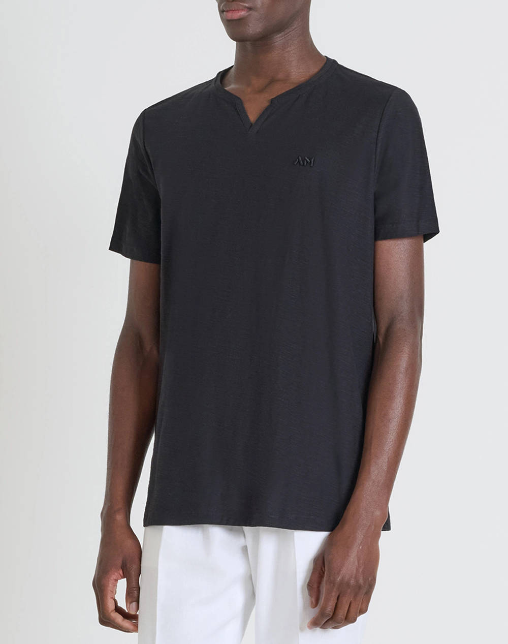 Antony Morato Mmks02483Fa100246 Min Of 6 T Shirt Regular Fit In Slub Cotton Fabric With Embroidery Logo On Front Men''S T Shirt Men Clothes T Shirts