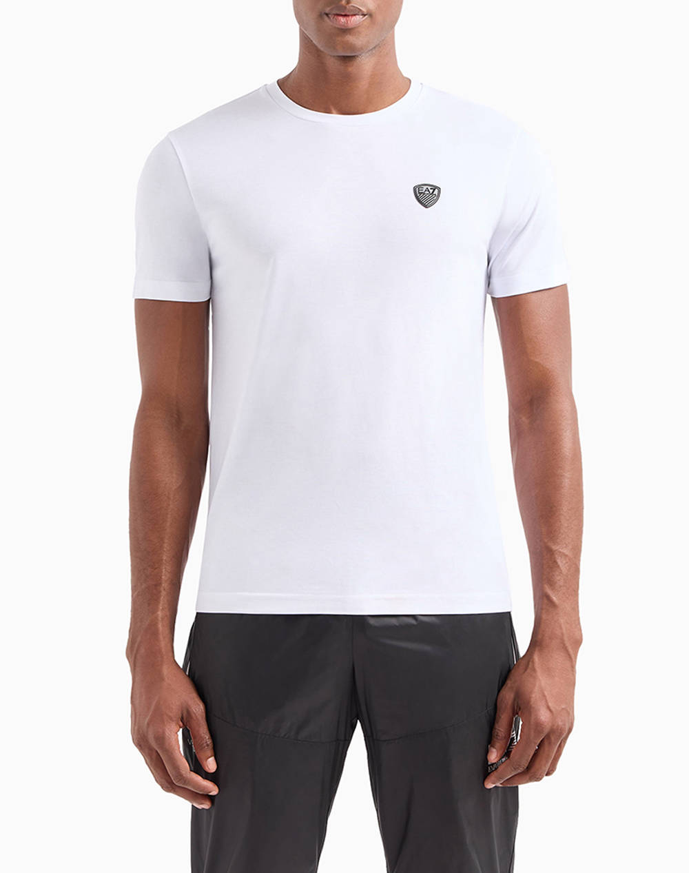 Ea7 T Shirt Men Clothes T Shirts & Sweatshirts T Shirts White Viscose,Elastic,Synthetic 8Npt16Pjrgz 1100 Male T-Shirts