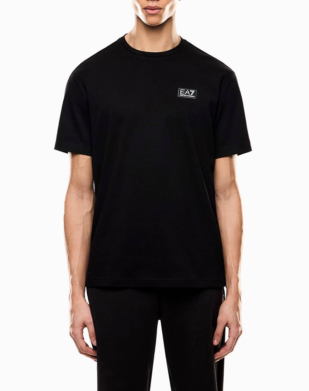 Ea7 T Shirt Men Clothes T Shirts & Sweatshirts T Shirts Black Cotton 7M000516Af14616 Uc001 Male T-Shirts Black