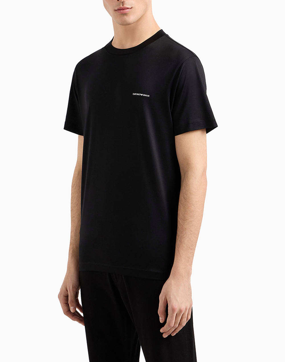 Emporio Armani T Shirt Men Clothes T Shirts & Sweatshirts T Shirts Black Cotton,Synthetic 8N1Td81Juvz 0999 Male T-Shirts Black
