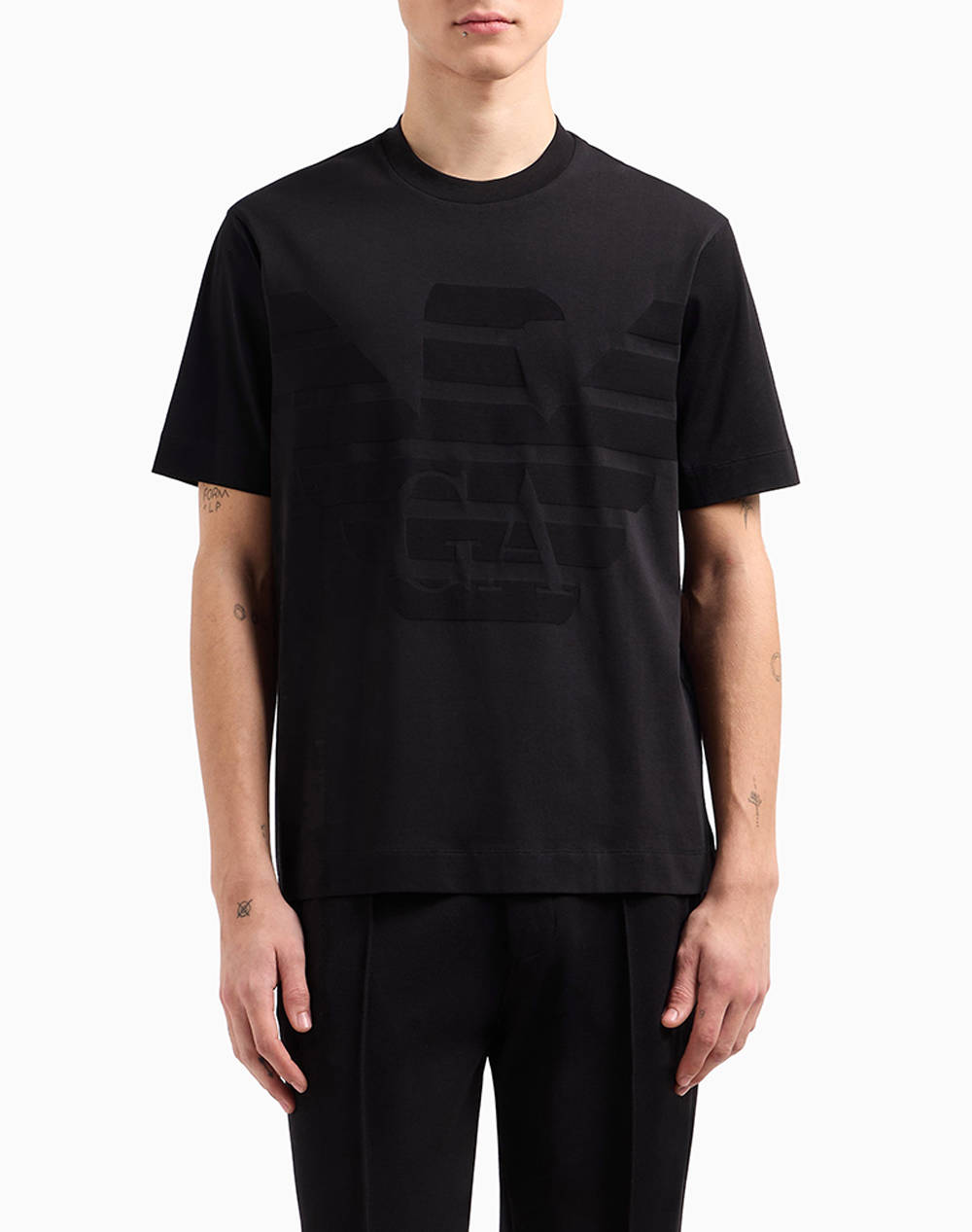 Emporio Armani T Shirt Men Clothes T Shirts & Sweatshirts T Shirts Black Cotton Em000943Af10762 Fc158 Male T-Shirts Black