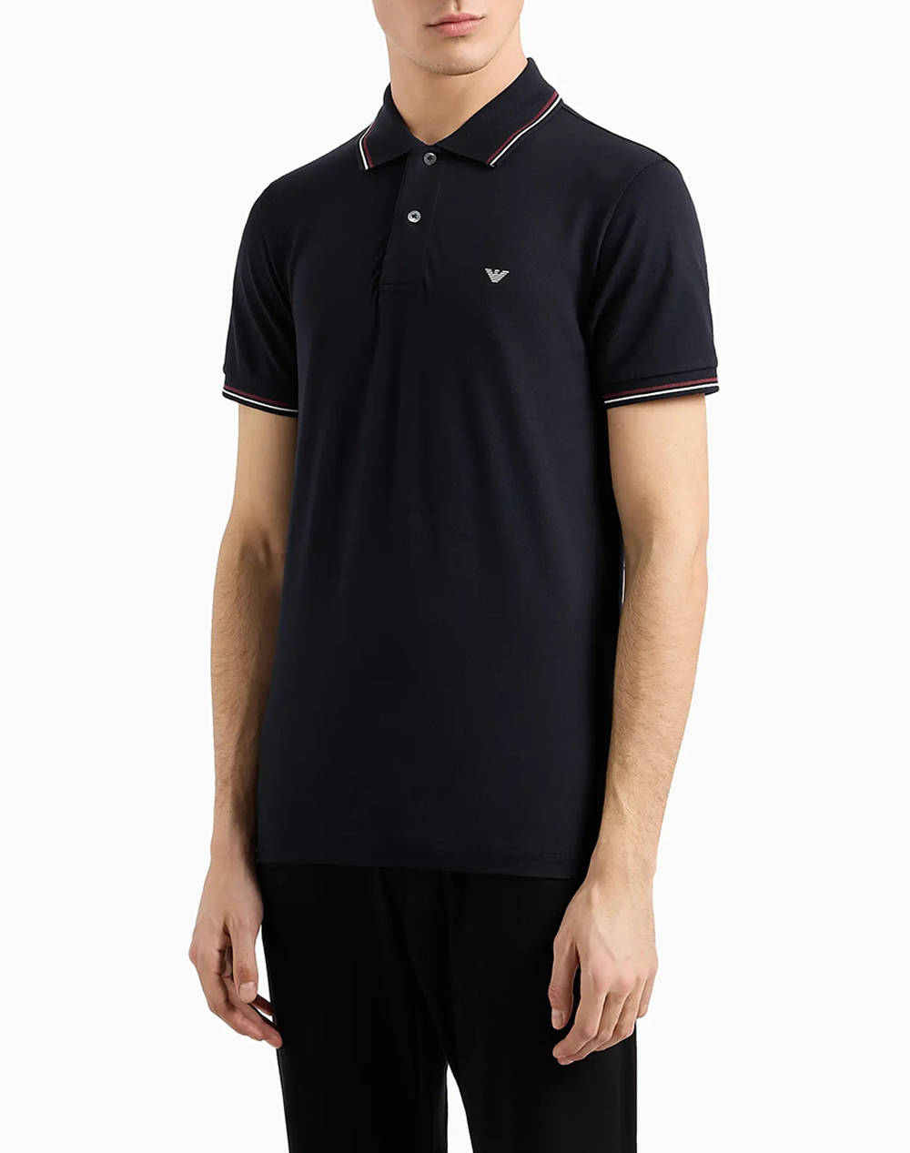 Emporio Armani Polo Shirt Men Clothes T Shirts & Sweatshirts Polo Navyblue Cotton,Elastic 8N1Fb41Jptz 0920 Male Polo Blue