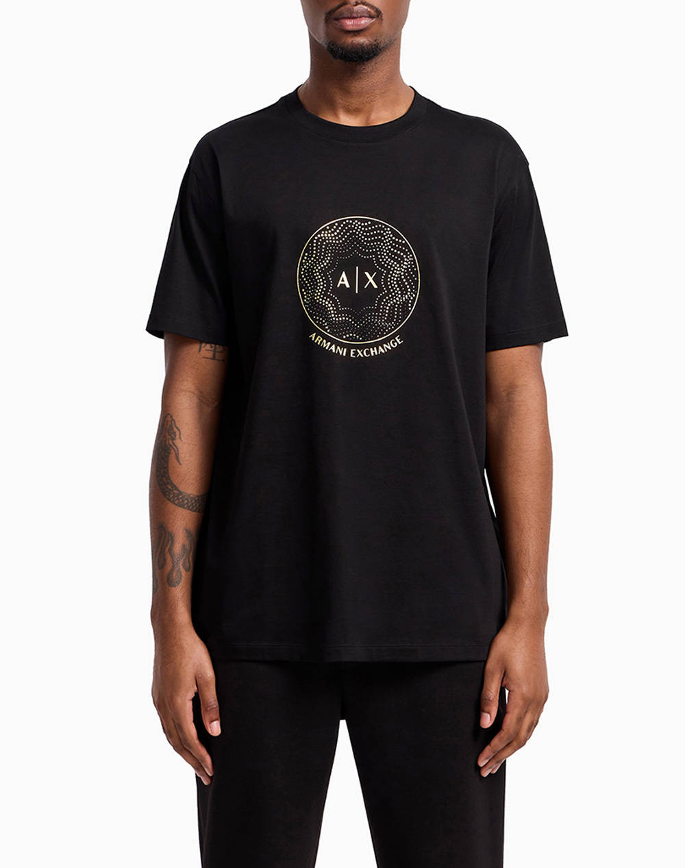 Armani Exchange T Shirt Men Clothes T Shirts & Sweatshirts T Shirts Black Cotton Xm000328Af10364 Uc001 Male T-Shirts Black