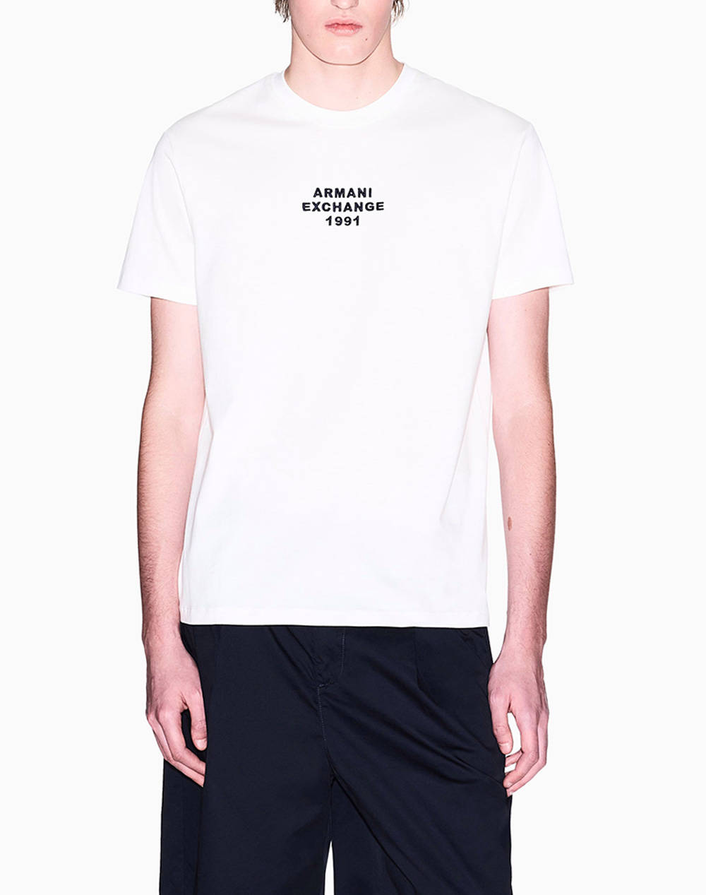 Armani Exchange T Shirt Men Clothes T Shirts & Sweatshirts T Shirts Offwhite Cotton Xm000540Af10362 U0009 Male T-Shirts