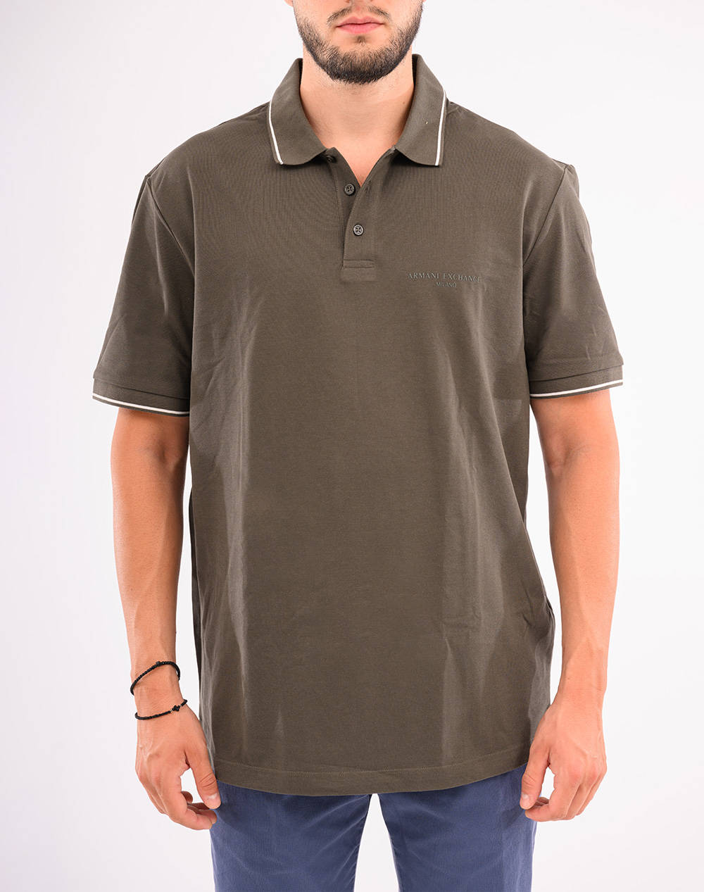 Armani Exchange Polo Shirt Ανδρας Ρουχα Μπλουζες Polo Mixed Βαμβακι Xm000489Af13026 U8120
