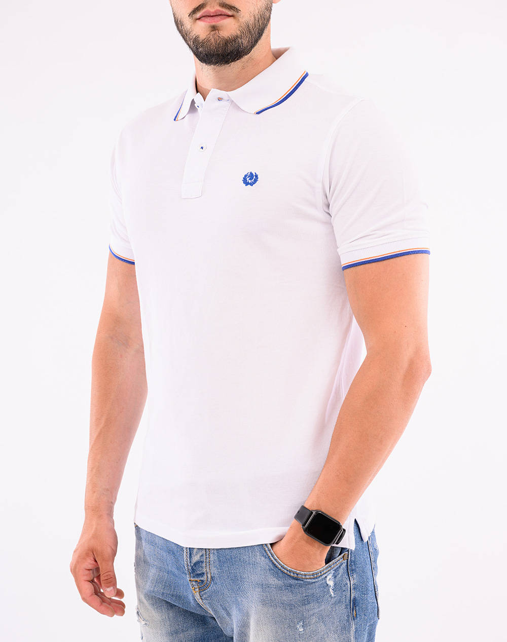 Ascott Polo Μπλουζακι Ανδρας Ρουχα Μπλουζες Polo White Βαμβακι 15188357 01