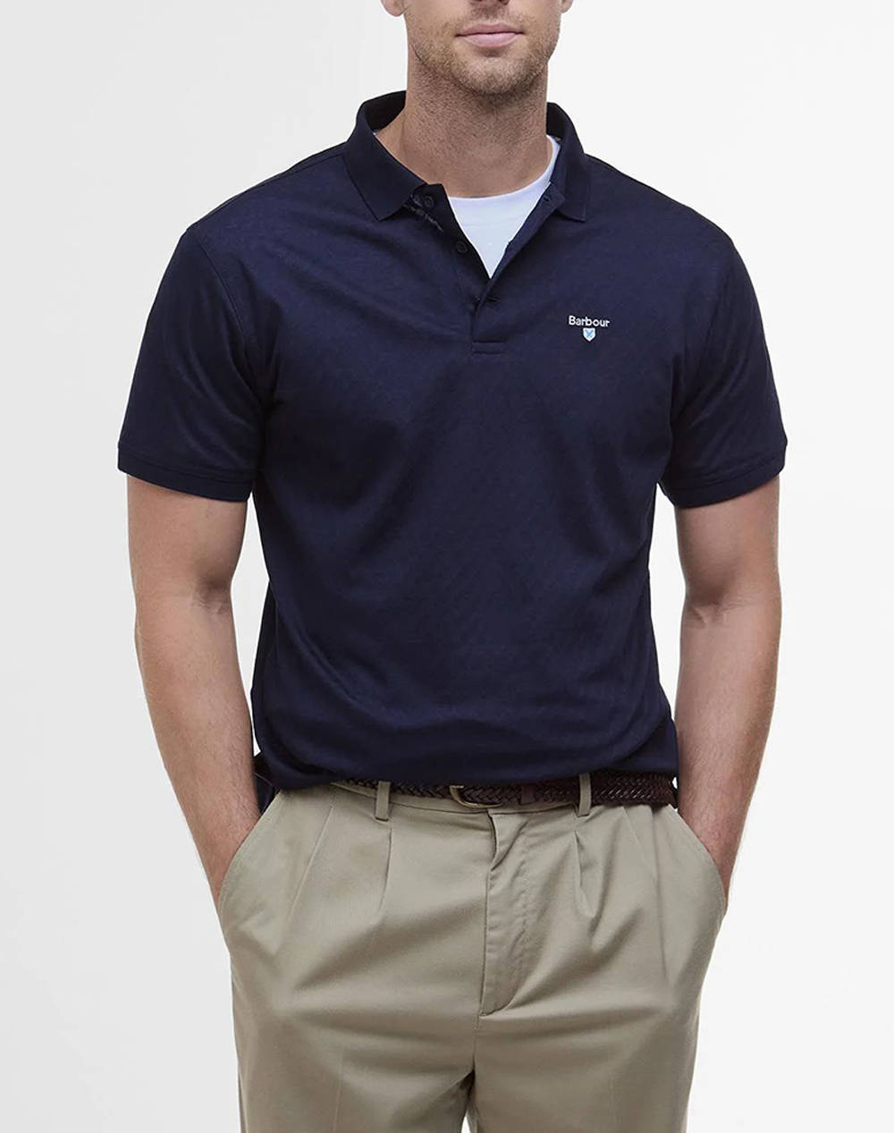 Barbour Polo Shirt Men Clothes T Shirts & Sweatshirts Polo Navyblue Cotton Mml1459 Brny91 Male Polo Blue