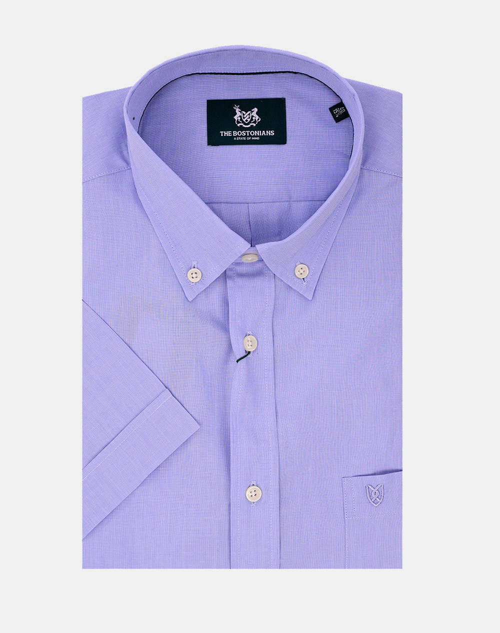 The Bostonians Shirt Fil A Fil Regular Fit Plain Fil A Fil Button Down Regular Fit Men Clothes Shirts Lilac Cotton 3Bap0000 Lilac Male Shirts