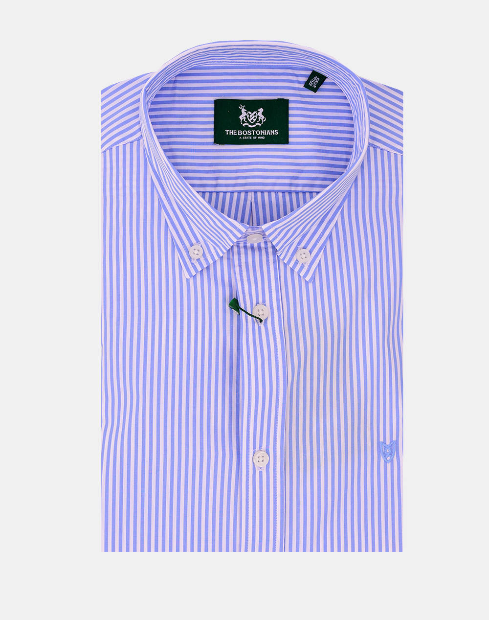 The Bostonians Acorn Poplin Shirt Regular Fit Stripe Poplin Button Down Regular Fit Men Clothes Shirts Lightblue Cotton 3Aas4879 Sky Male Shirts Blue