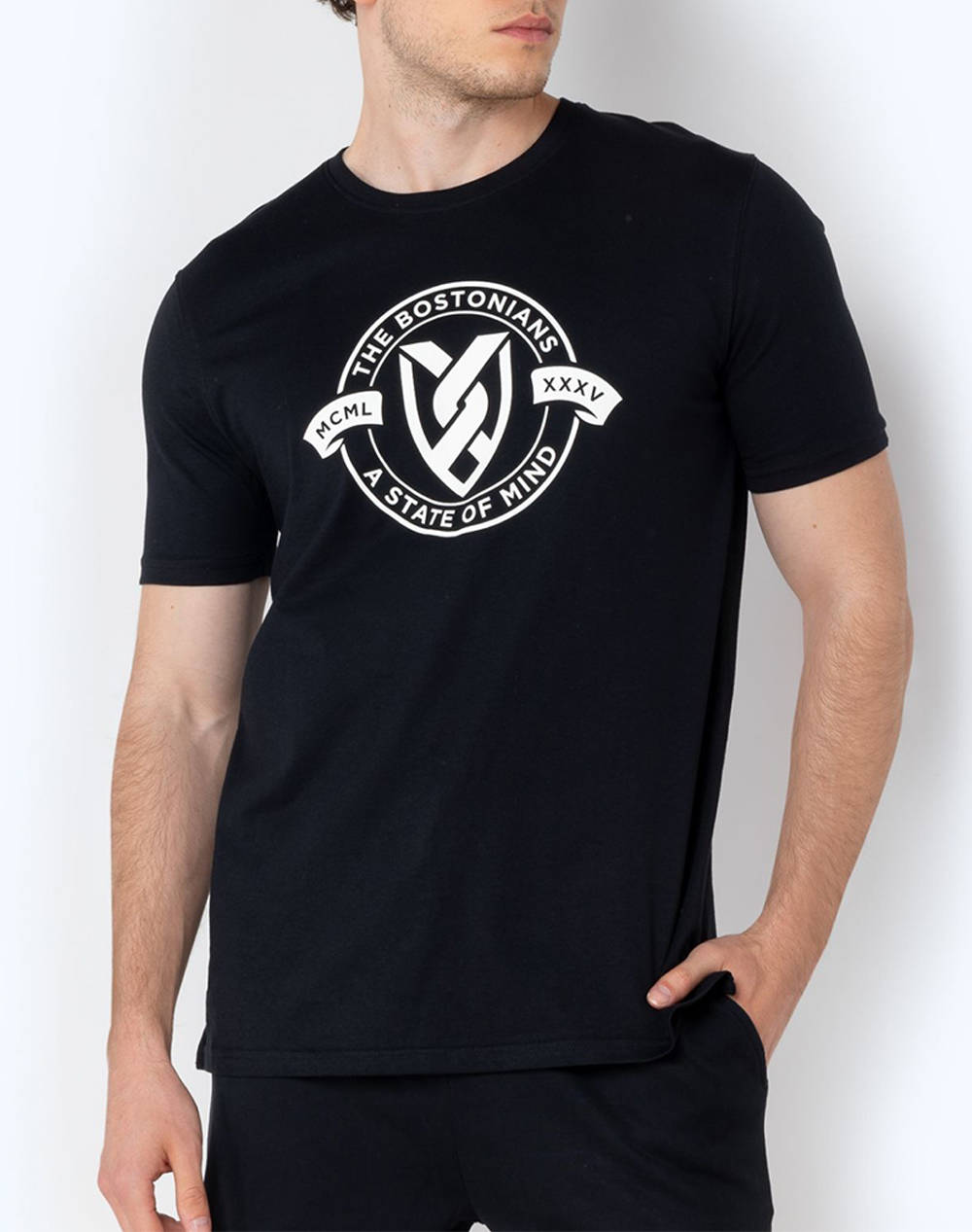 The Bostonians T Shirt All Hail Logo Regular Men Clothes T Shirts & Sweatshirts T Shirts Black Cotton 3Ts1285N Black Male T-Shirts Black