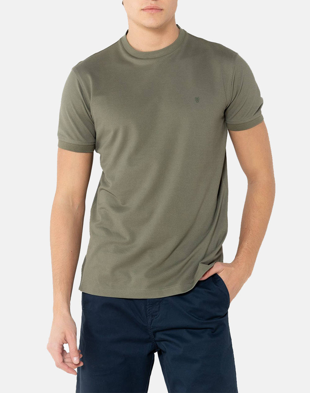 The Bostonians T Shirt Pique Tech Regular Fit Men Clothes T Shirts & Sweatshirts T Shirts Olive Cotton,Fabric 3Ts1297 Olive Male T-Shirts