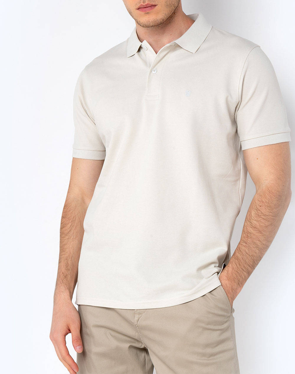 The Bostonians Polo Pique Regular Fit Men Clothes T Shirts & Sweatshirts Polo Ecru Cotton 3Ps0001 Sand Male Polo