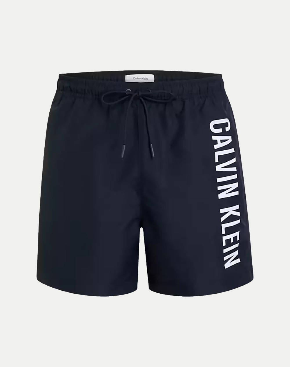 Calvin Klein Jeans Medium Drawstring Men Clothes Swimwear Shorts Darkblue Synthetic Km0Km01092 Cef Male Shorts Blue