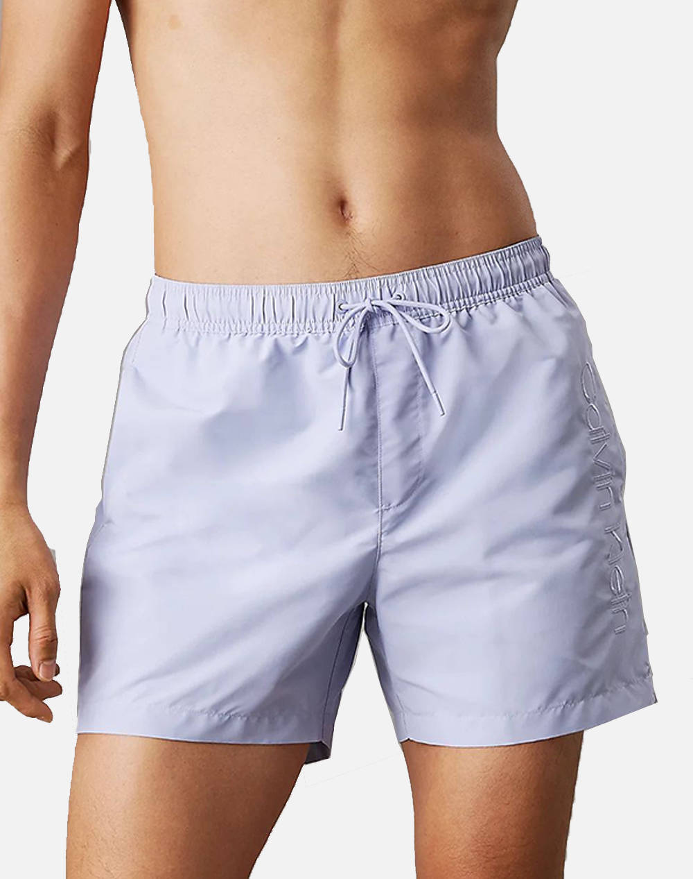 Calvin Klein Jeans Medium Drawstring Men Clothes Swimwear Shorts Skyblue Synthetic Km0Km01166 C5O Male Shorts Blue