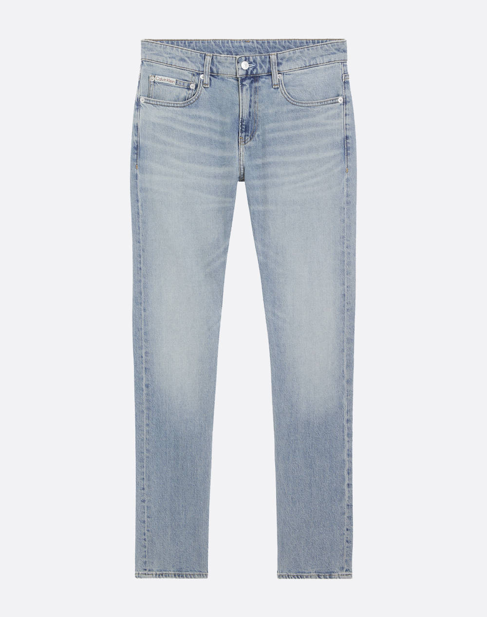 Calvin Klein Jeans Slim Men Clothes Trousers Jeans Denimlightblue Cotton,Elastic J30J326519 1Aa32 Male Jeans Blue