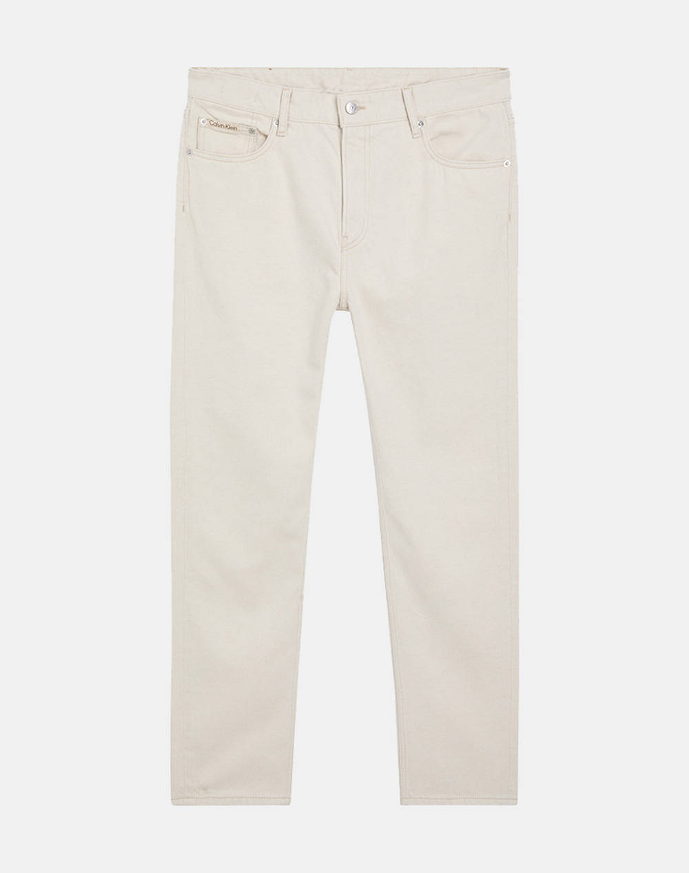 Calvin Klein Jeans Dad Jean Men Clothes Trousers Jeans Ivory Cotton,Fabric J30J327500 1Aani Male Jeans