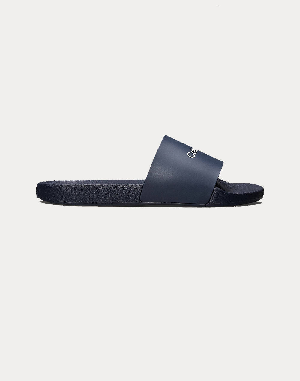 Calvin Klein Jeans Pool Slide Men Footwear Flip Flops Darkblue Synthetic Hm0Hm00455 Dw4 Male Flip Flops Blue