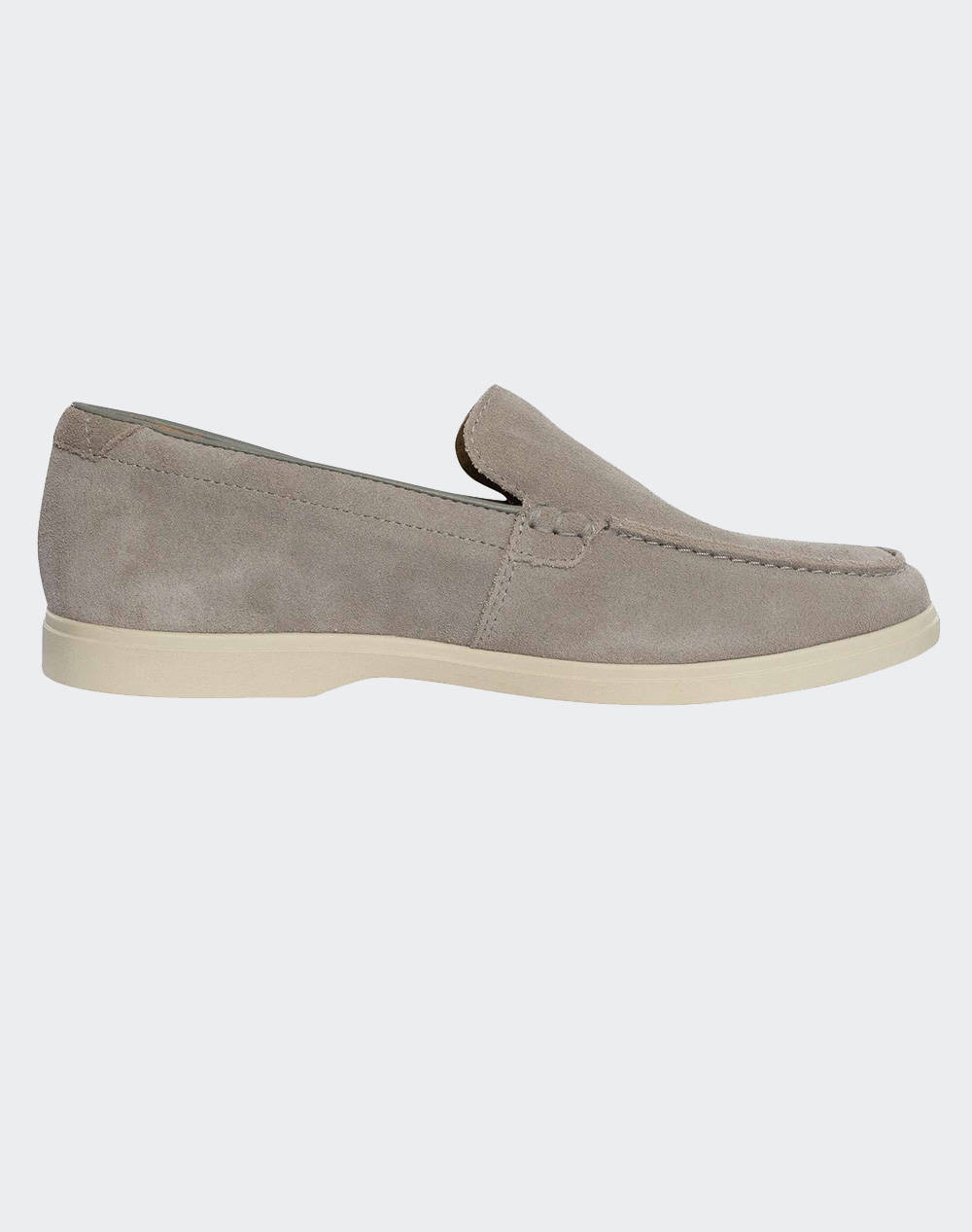 Clarks Torford Easy Men Footwear Moccasins Lightgray Leather,Suede 26180892 Grey Suede Male Moccasins