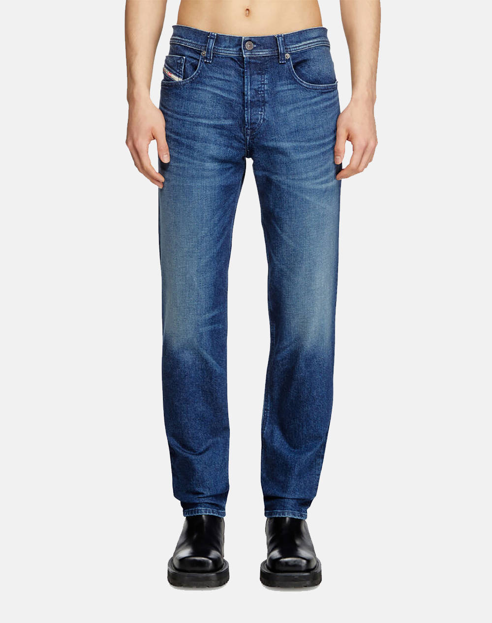 Diesel 2023 D Finitive L.32 Trousers Men Clothes Trousers Jeans Denimblue Cotton,Elastic A1022909L51 01 Male Jeans Blue