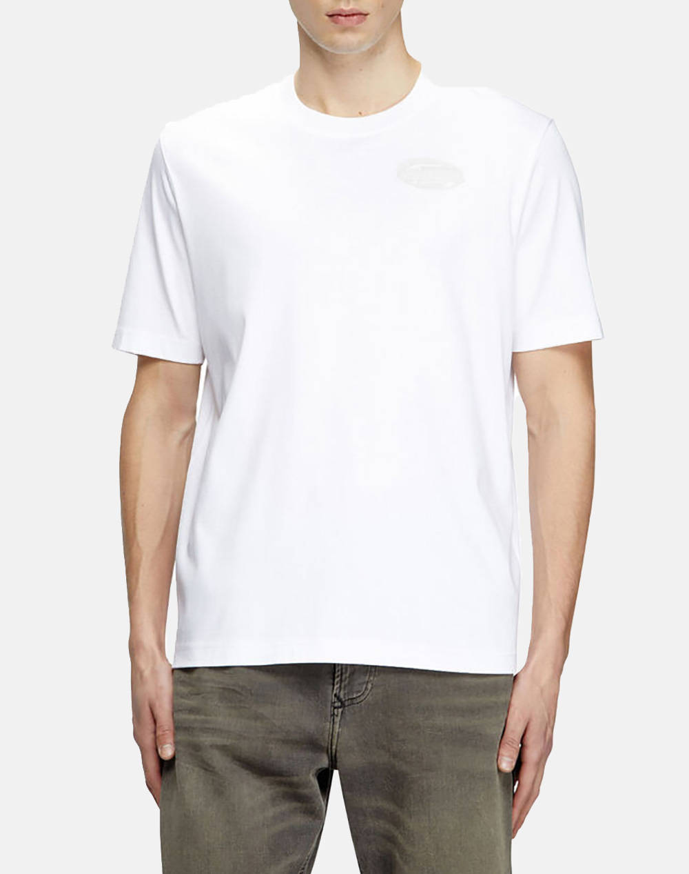 Diesel T Madjust R2 T Shirt Men Clothes T Shirts & Sweatshirts T Shirts White Cotton A164320Skaf 100 Male T-Shirts