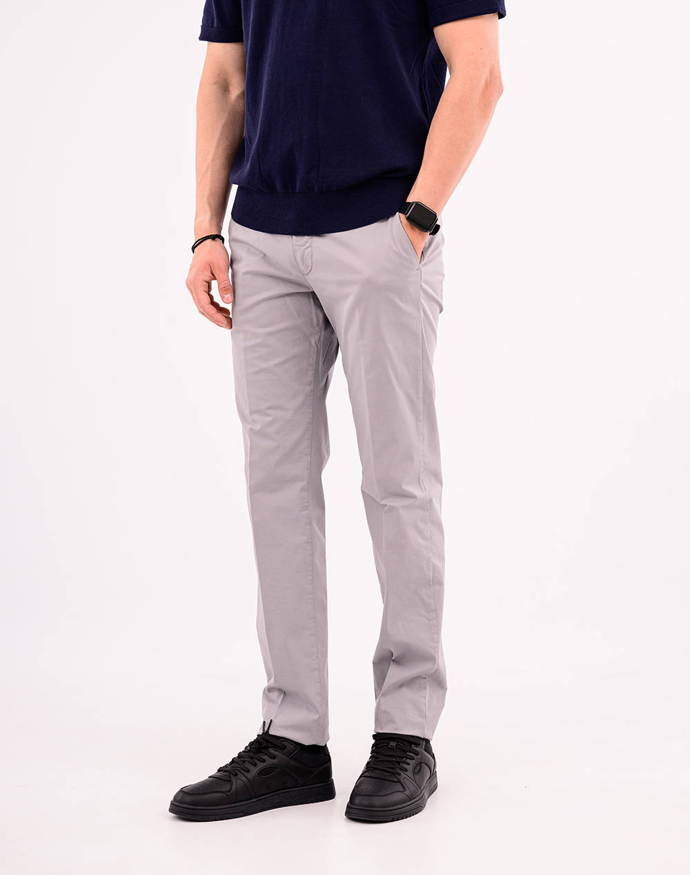 Four Ten Παντελόνι Chino Ανδρας Ρουχα Παντελονια Chinos Lightgray Βαμβακισυνθετικο T926125127 00030