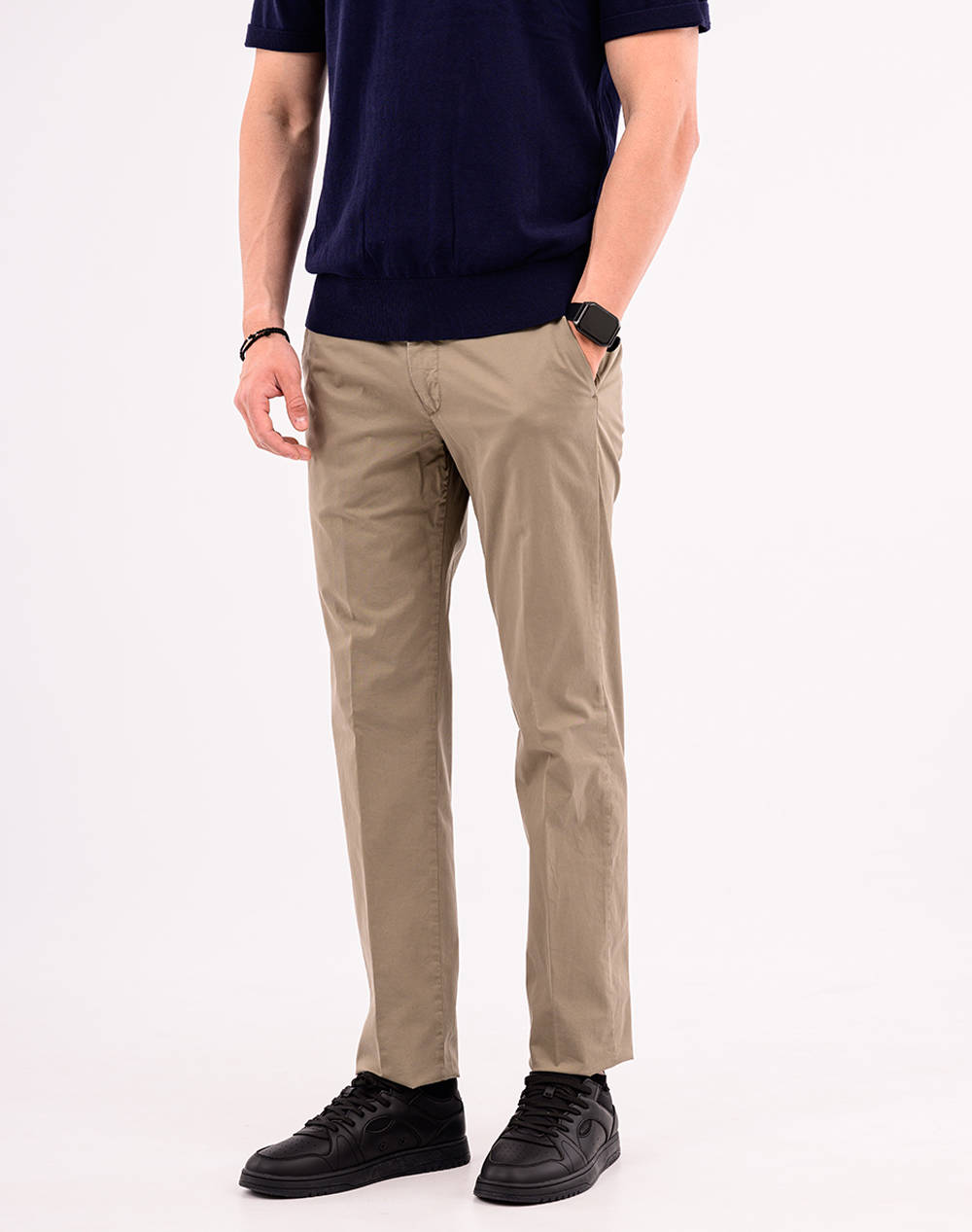 Four Ten Chino Pants Men Clothes Trousers Chinos Sandybrown Cotton,Synthetic T926125127 00052 Male Chinos Brown