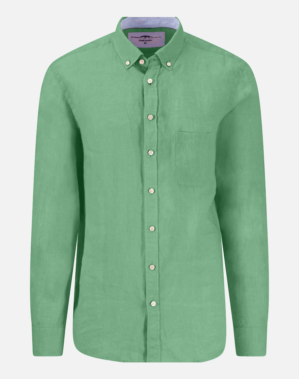 Fynch Hatton Shirts Men Clothes Shirts Green Linen 1513 6000 722 Male Shirts Green