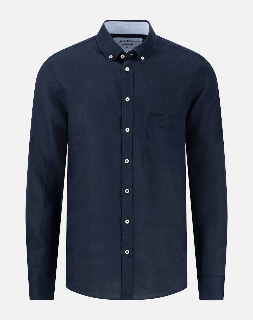 Fynch Hatton Shirts Ανδρας Ρουχα Πουκαμισα Navyblue Λινο 1513 6000 685