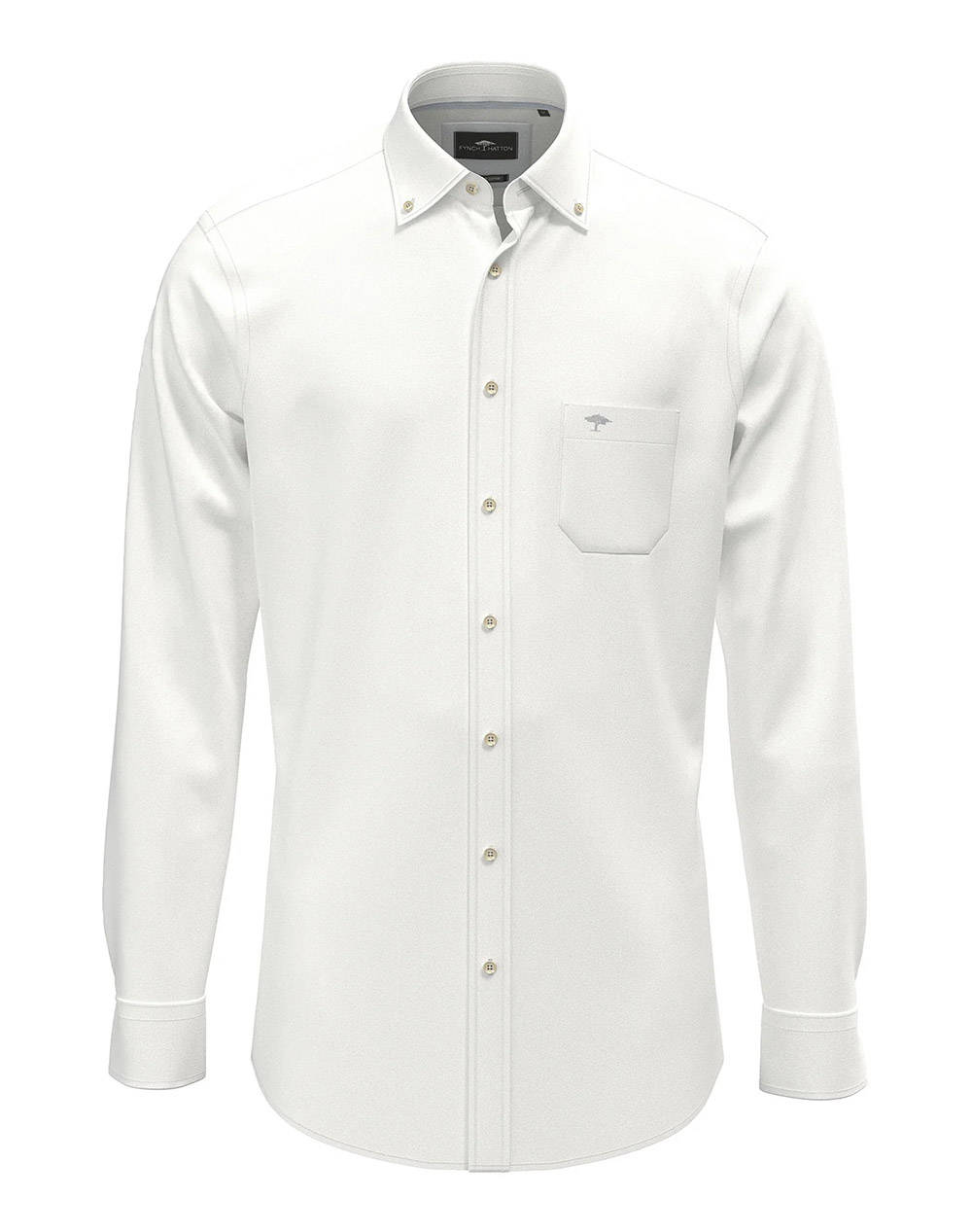 Fynch Hatton Shirts Men Clothes Shirts White Cotton 1513 8400 802 Male Shirts