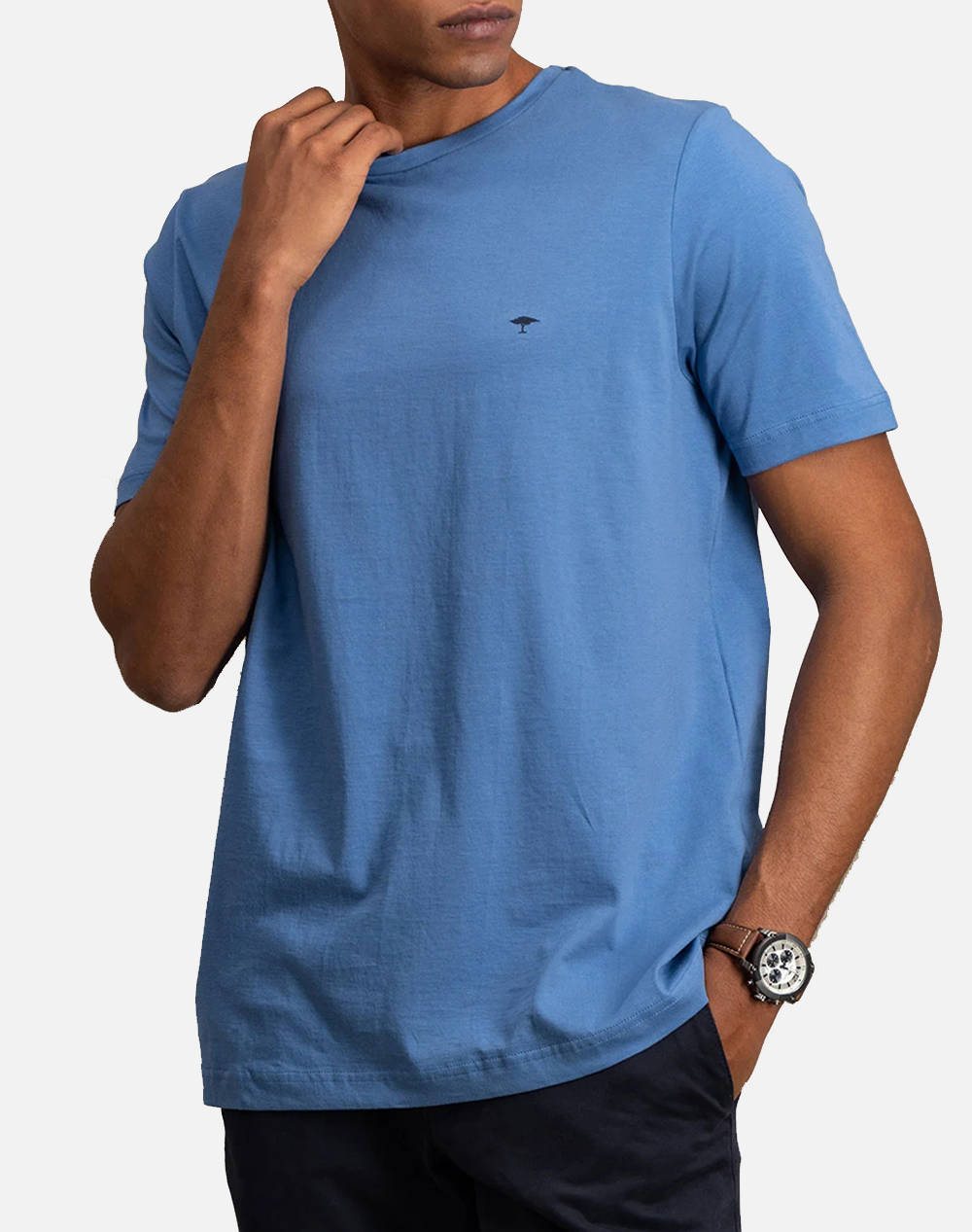 Fynch Hatton T Shirts Men Clothes T Shirts & Sweatshirts T Shirts Blue Cotton Snos 1500 623 Male T-Shirts Blue