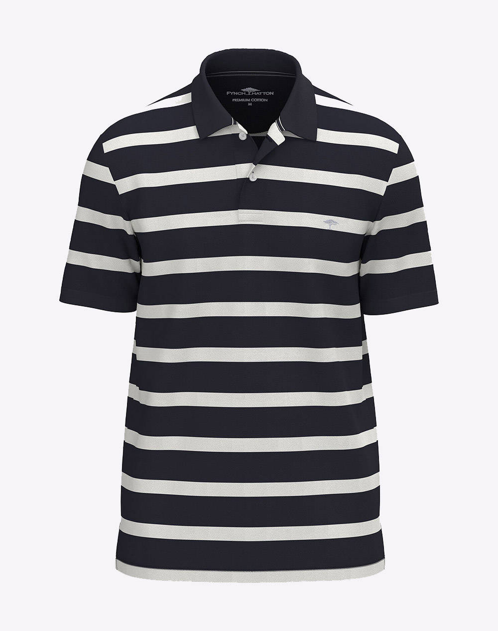 Fynch Hatton Polos Men Clothes T Shirts & Sweatshirts Polo Navyblue Cotton 1503 1705 685 Male Polo Blue