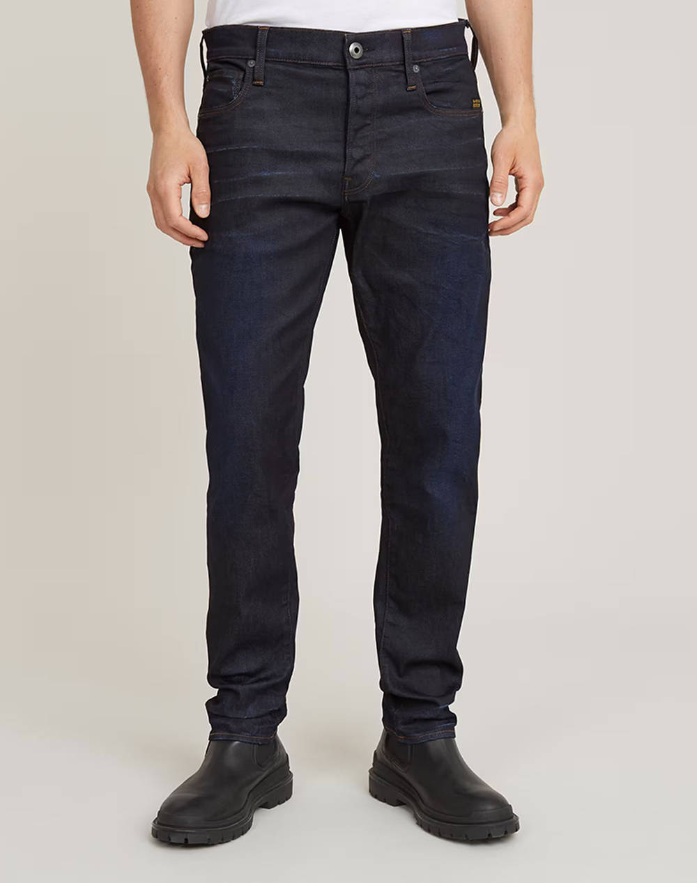G Star 3301 Regular Tapered Men Clothes Trousers Jeans Denimdarkblue Cotton,Elastic,Synthetic 51003 7209 89 Male Jeans Blue