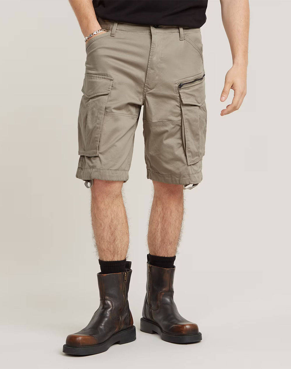 G Star Rovic Zip Relaxed Ανδρας Ρουχα Σορτς | Βερμουδες Cargo Gray Βαμβακι,Με Ελασταν D08566 5126 239 - Koolfly