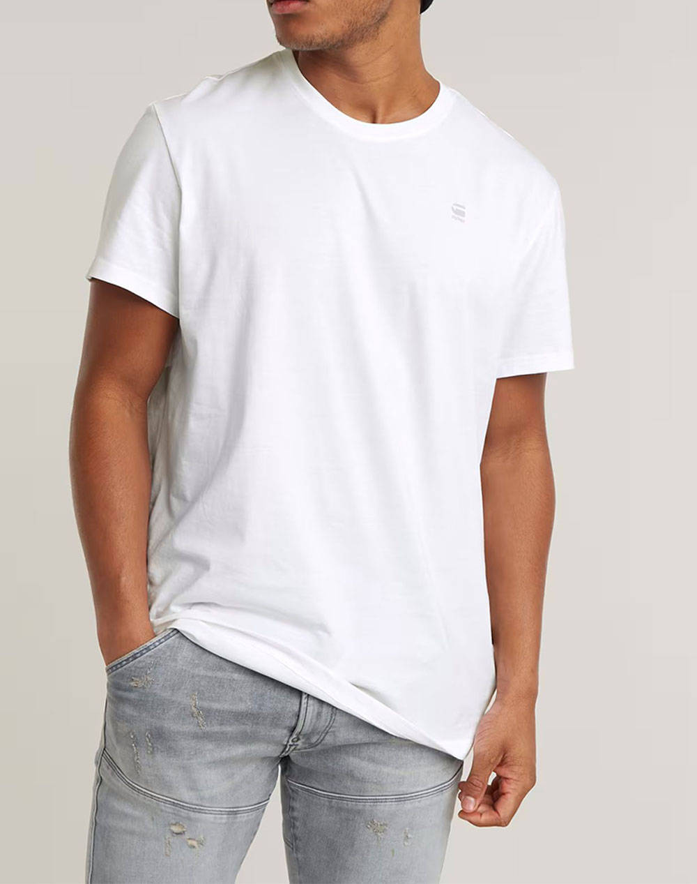 G Star Base S R T S\S Men Clothes T Shirts & Sweatshirts T Shirts White Cotton D16411 336 110 Male T-Shirts