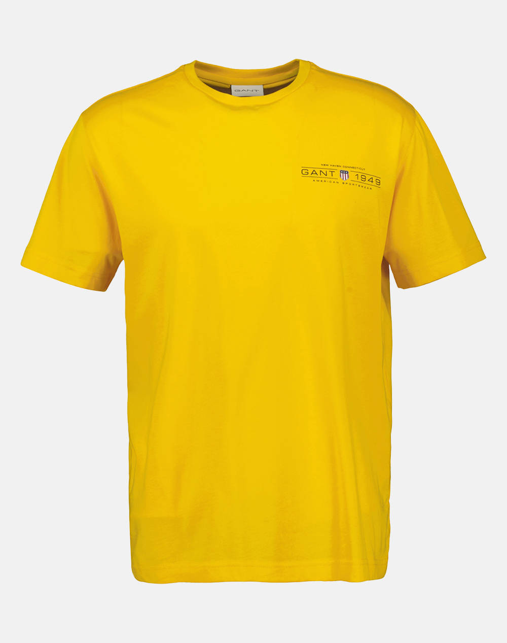 Gant Printed Graphic Ss T Shirt Men Clothes T Shirts & Sweatshirts T Shirts Yellow Cotton 3G2044017 733 Male T-Shirts