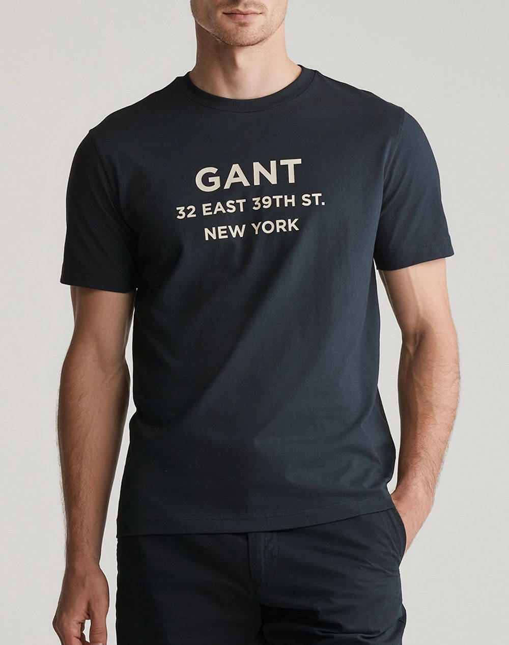 Gant Graphic Printed Ss T Shirt Men Clothes T Shirts & Sweatshirts T Shirts Black Cotton 3G2003301 5 Male T-Shirts Black