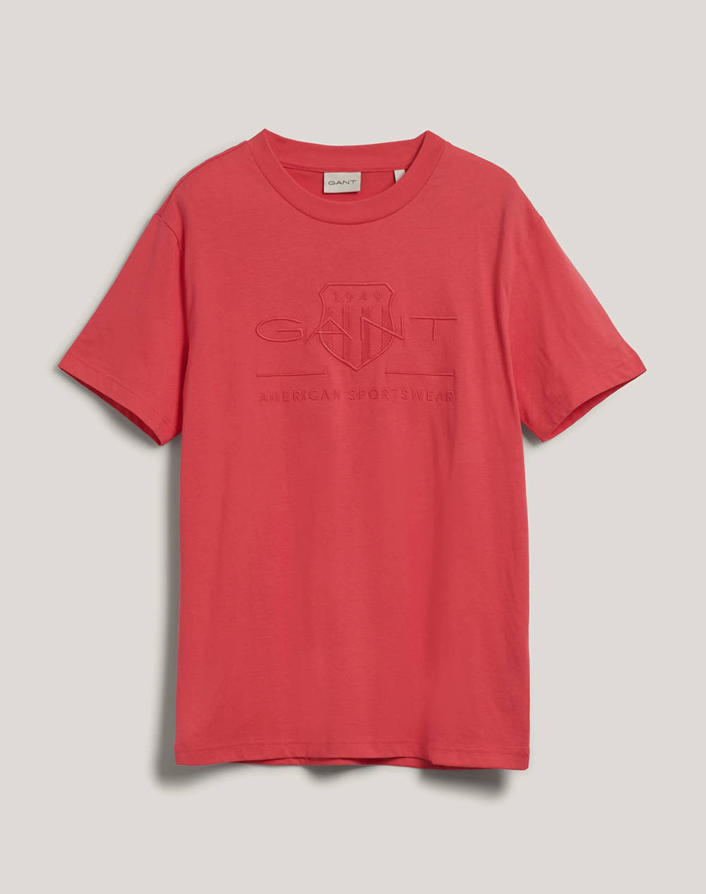 Gant Reg Tonal Shield Ss T Shirt Men Clothes T Shirts & Sweatshirts T Shirts Lightred Cotton 3G2003140 648 Male T-Shirts