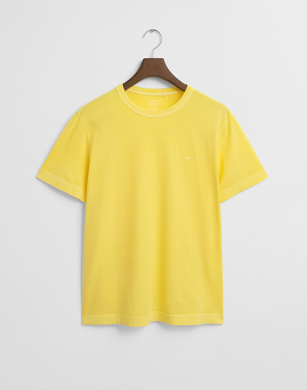 Gant Sunfaded Ss T Shirt Men Clothes T Shirts & Sweatshirts T Shirts Yellow Cotton 3G2003323 714 Male T-Shirts