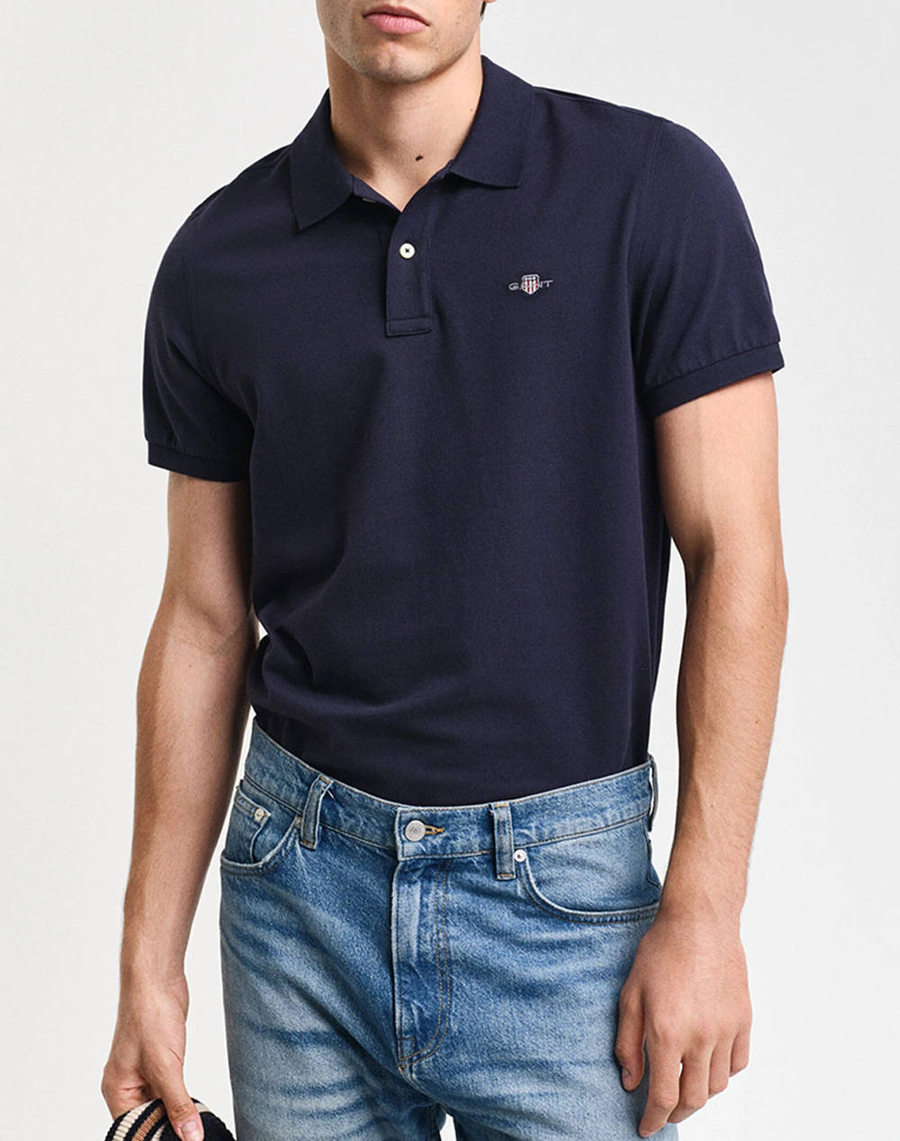 Gant Reg Shield Ss Pique Polo Shirt Men Clothes T Shirts & Sweatshirts Polo Darkblue Cotton 3G2210 1 433 Male Polo Blue