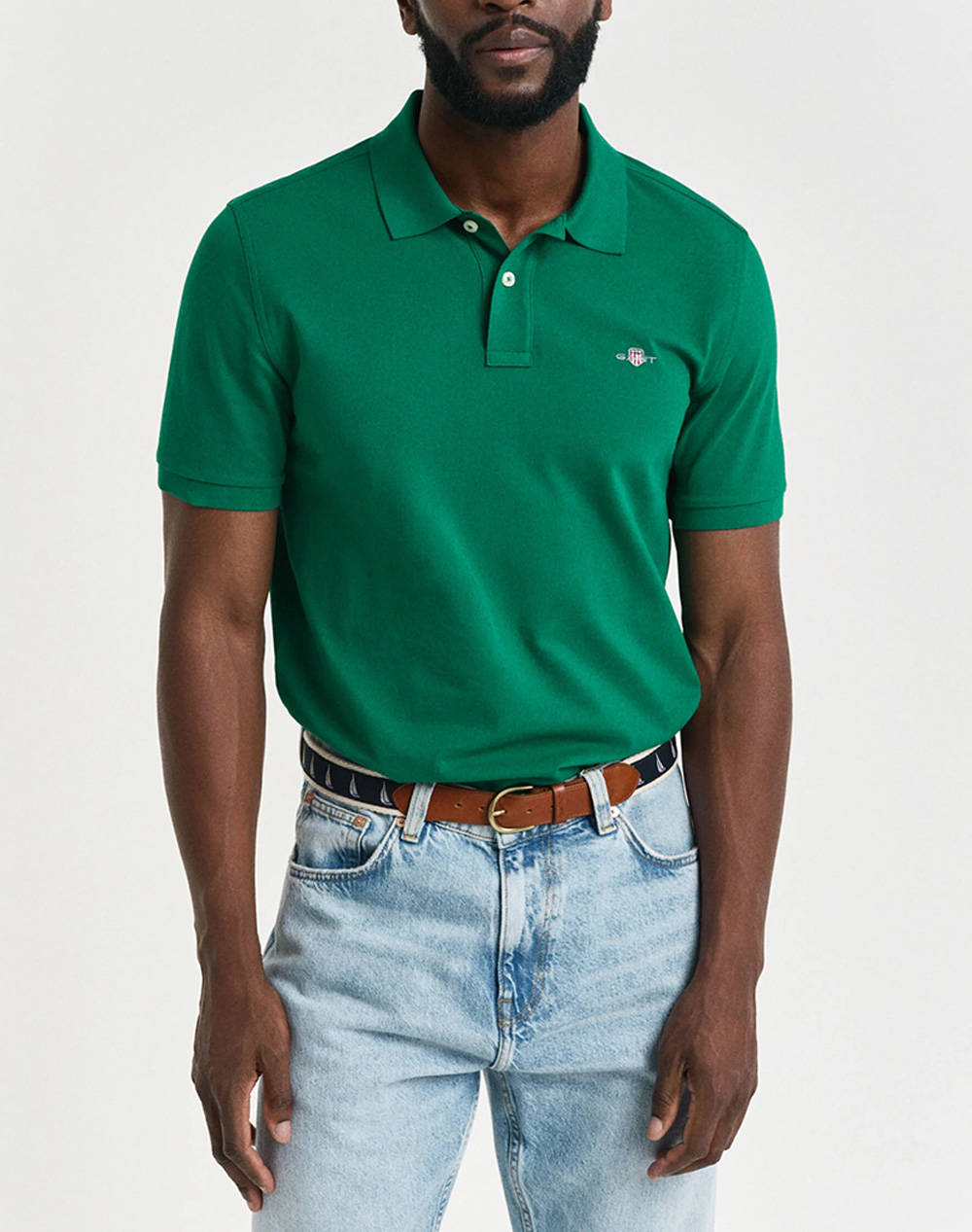 Gant Reg Shield Ss Pique Polo Shirt Men Clothes T Shirts & Sweatshirts Polo Green Cotton 3G2210 1 322 Male Polo Green