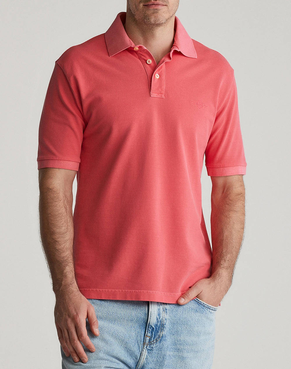 Gant Sunfaded Ss Polo Shirt Men Clothes T Shirts & Sweatshirts Polo Lightred Cotton 3G2014057 648 Male Polo