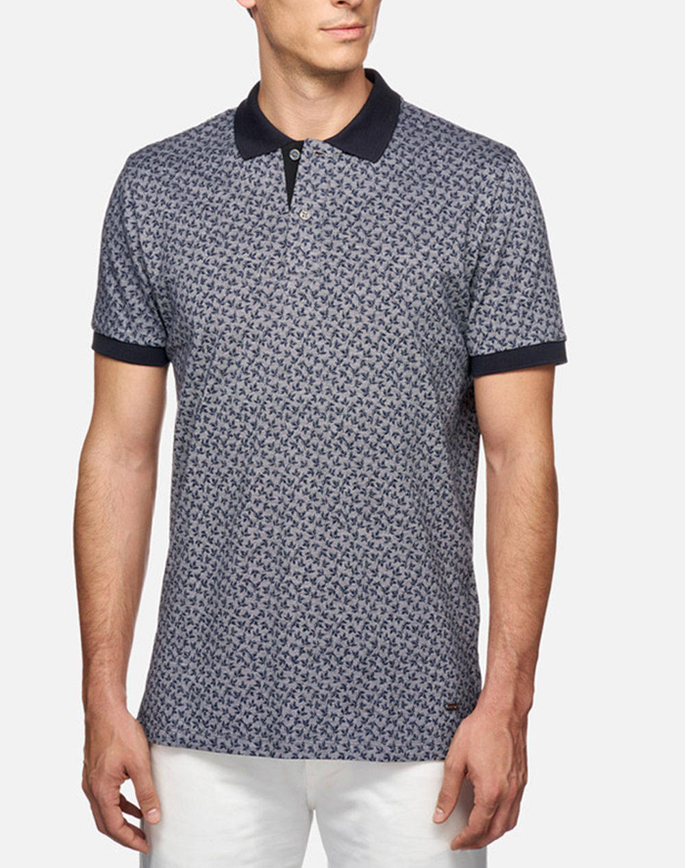 Geox M Polo Oxford Bci All Over P Men Clothes T Shirts & Sweatshirts Polo Darkblue Cotton M5510Nt3250F4112 F4112 Male Polo Blue