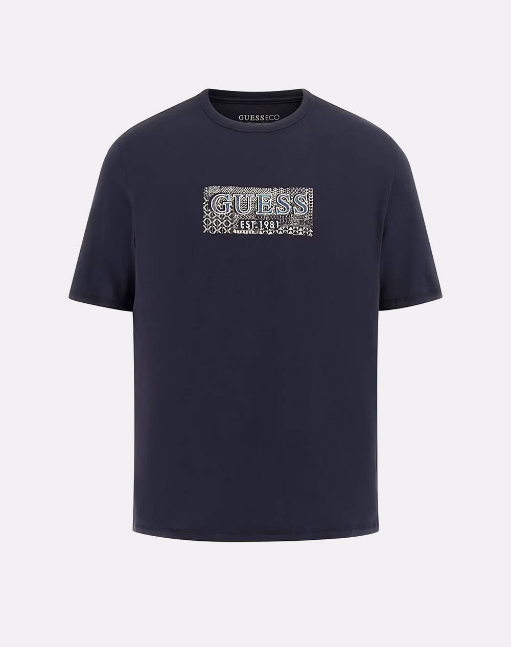 Guess Ss Cn Guess Box Tee Men''S T Shirt Men Clothes T Shirts & Sweatshirts T Shirts Darkblue Cotton,Elastic M5Gi19J1314 G7V2 Male T-Shirts Blue